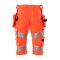 Mascot ACCELERATE SAFE Shorts, lang mit Hängetaschen 19349-711 Rot C44 265 g/m²