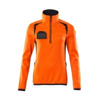 Mascot ACCELERATE SAFE Fleecepullover mit kurzem Reißverschluss 19353-316 Orange/Schwarzblau 2XL 260 g/m²