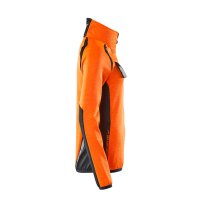 Mascot ACCELERATE SAFE Fleecepullover mit kurzem Reißverschluss 19353-316 Orange/Schwarzblau 2XL 260 g/m²