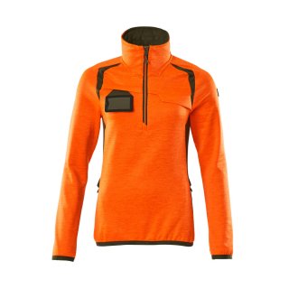 Mascot ACCELERATE SAFE Fleecepullover mit kurzem Reißverschluss 19353-316 Orange/Moosgrün 2XL 260 g/m²