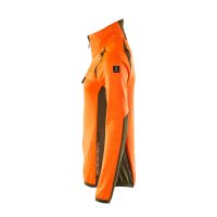 Mascot ACCELERATE SAFE Fleecepullover mit kurzem Reißverschluss 19353-316 Orange/Moosgrün 2XL 260 g/m²