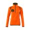 Mascot ACCELERATE SAFE Fleecepullover mit kurzem Reißverschluss 19353-316 Orange/Moosgrün 2XL 260 g/m²