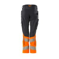 Mascot ACCELERATE SAFE Damen Hose mit Knietaschen 19678-236 Marineblau/Orange 76C34 215 g/m²