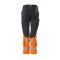 Mascot ACCELERATE SAFE Damen Hose mit Knietaschen 19678-236 Marineblau/Orange 76C34 215 g/m²