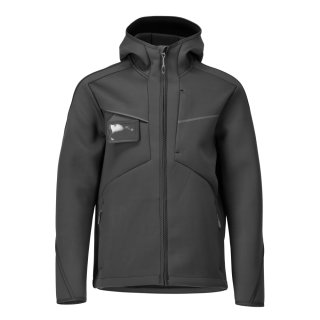 Mascot CUSTOMIZED Softshell Jacke mit Kapuze 22086-662 Schwarz 2XL 470 g/m²