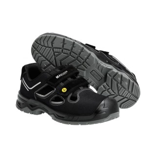 Mascot FOOTWEAR FLEX Sicherheitssandale S1P F0100-910 Schwarz/Silber 39