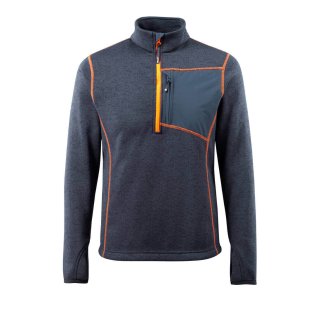 Mascot HARDWEAR Strickpullover mit kurzem Reißverschluss 50149-951 Schwarzblau 2XL 300 g/m²