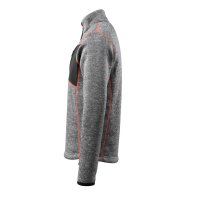 Mascot HARDWEAR Strickpullover mit kurzem Reißverschluss 50149-951 Grau 2XL 300 g/m²