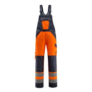 Mascot SAFE LIGHT Latzhose mit Knietaschen 15969-948 Orange/Schwarzblau 76C46 250 g/m²