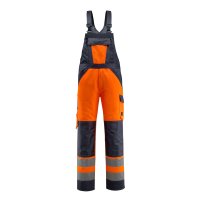 Mascot SAFE LIGHT Latzhose mit Knietaschen 15969-948 Orange/Schwarzblau 76C46 250 g/m²