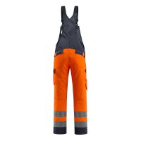 Mascot SAFE LIGHT Latzhose mit Knietaschen 15969-948 Orange/Schwarzblau 76C46 250 g/m²