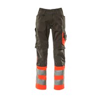 Mascot SAFE SUPREME Hose mit Knietaschen 15679-860 Dunkelanthrazit/Rot 76C46 290 g/m²