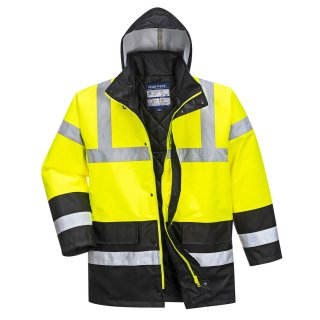 Portwest Warnschutz Kontrast Winter Verkehrsjacke Gelb/Schwarz L