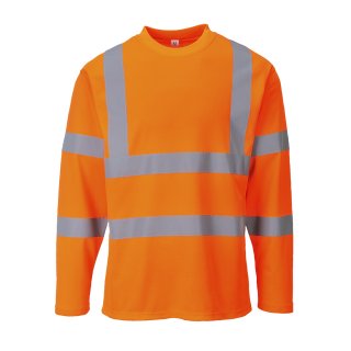 Portwest Warnschutz Cotton Comfort T-Shirt langarm Orange L