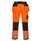 Portwest PW306 Warnschutz Stretch-Bundhose mit Holstertaschen Orange/Schwarz 28