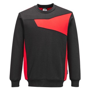 Portwest PW2 Sweatshirt Schwarz/Rot L