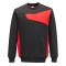 Portwest PW2 Sweatshirt Schwarz/Rot L