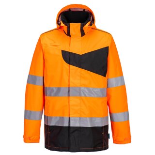 Portwest PW2 Warnschutz Regenjacke Orange/Schwarz 4XL