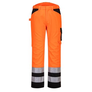 Portwest PW2 Warnschutz Service-Bundhose Orange/Schwarz 33