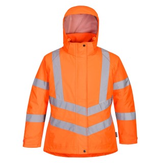 Portwest Damen Warnschutz Winterjacke Orange L