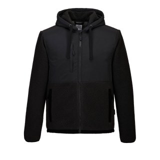 Portwest KX3 Borg Fleecejacke Schwarz L