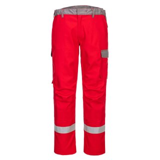 Portwest Bizflame Ultra zweifarbige Bundhose Rot 30