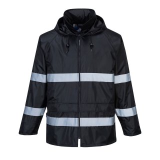 Portwest Klassische IONA™ Regenjacke Schwarz 4XL