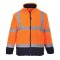 Portwest Warnschutz Kontrast Fleece-Jacke Orange/Blau 4XL