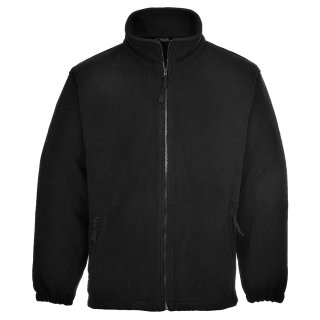 Portwest Herren Aran Fleecejacke Schwarz L