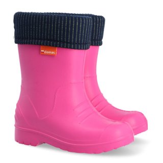 DINO gefütterte Kinder-Gummistiefel aus EVA Pink 20/21