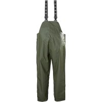 helly hansen wasserdichte latzhose mandal in grün von hinten