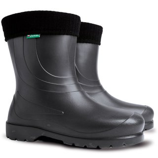 leichte gefütterte gummistiefel aus eva in schwarz