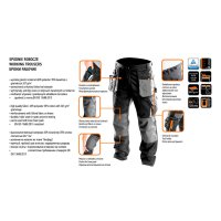 Profi-Arbeitshose grau/schwarz (neo) M