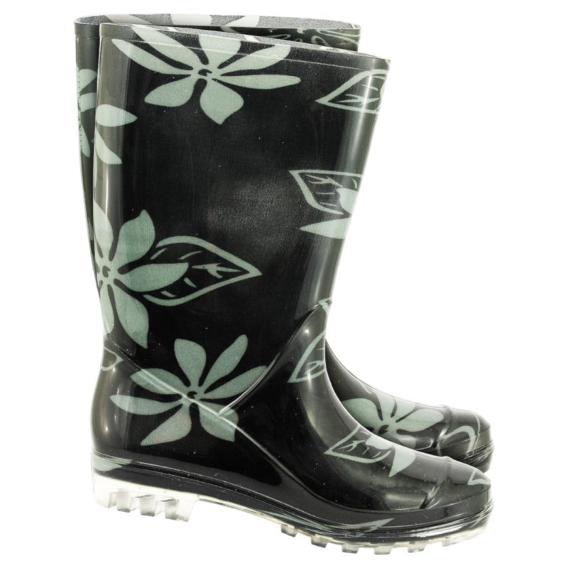 Damen Gummistiefel PVC Blumenmuster Gr. 36