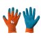 Kinder Arbeitshandschuhe mit Latexbeschichtung orange/blau 3