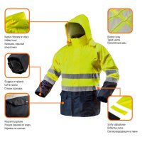 Warnschutz Regenjacke EN ISO 20471 neongelb XXXL