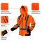 Warnjacke mit Reflektionsstreifen 100% Polyester orange S/48