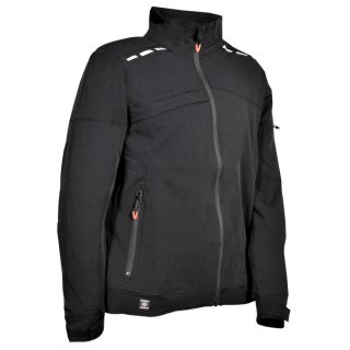 Cofra Arbeitsjacke 250 g/m², Shellwear, mit Reflexstreifen schwarz 48