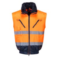 Portwest 4 in 1 Warnschutz Winter Pilotenjacke Orange L