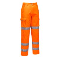 warnschutzhose von portwest für damen seitliche ansicht