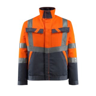 Warnschutzjacke in orange von vorn