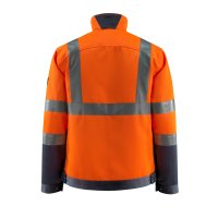 warnschutzjacke in orange von hinten