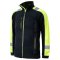 fleecejacke mit fluoreszierenden elementen und reflexstreifen