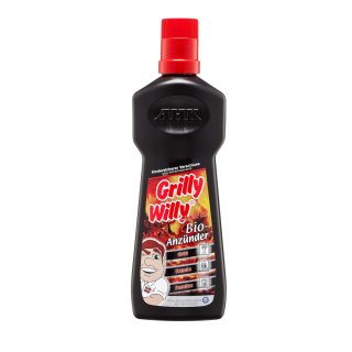 flüssiger bio-grillanzünder grilly willy 0,75l