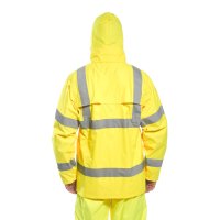 portwest warnschutz regenjacke für herren h440 ansicht von hinten