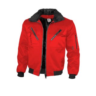 Qualitex Pilotenjacke einfarbig, Größe: 3XL, Farbe: rot