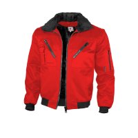 Qualitex Pilotenjacke einfarbig, Größe: 3XL, Farbe: rot