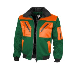 Qualitex Pilotenjacke zweifarbig, Größe: XXL, Farbe: grün/orange