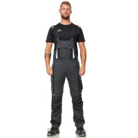 PUMA WORKWEAR Precision X Latzhose Anthrazit / Schwarz 44