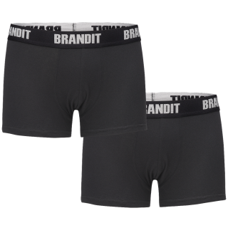 Brandit Boxer-Shorts Logo 2 Tasche Größe S Farbe Schwarz/Schwarz